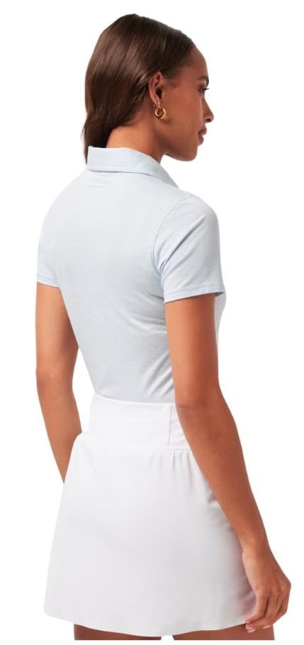 Travis Mathew Featherweight Active damskie polo, heather kentucky blue