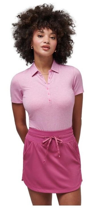 Travis Mathew Featherweight Active damskie polo, heather red violet