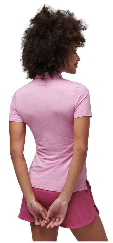 Travis Mathew Featherweight Active damskie polo, heather red violet