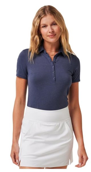 Travis Mathew Featherweight Active damskie polo, heather navy blazer