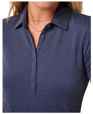 Travis Mathew Featherweight Active damskie polo, heather navy blazer