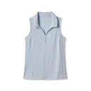 Travis Mathew Featherweight Active 2.0 damskie polo bez rękawów, niebieskie