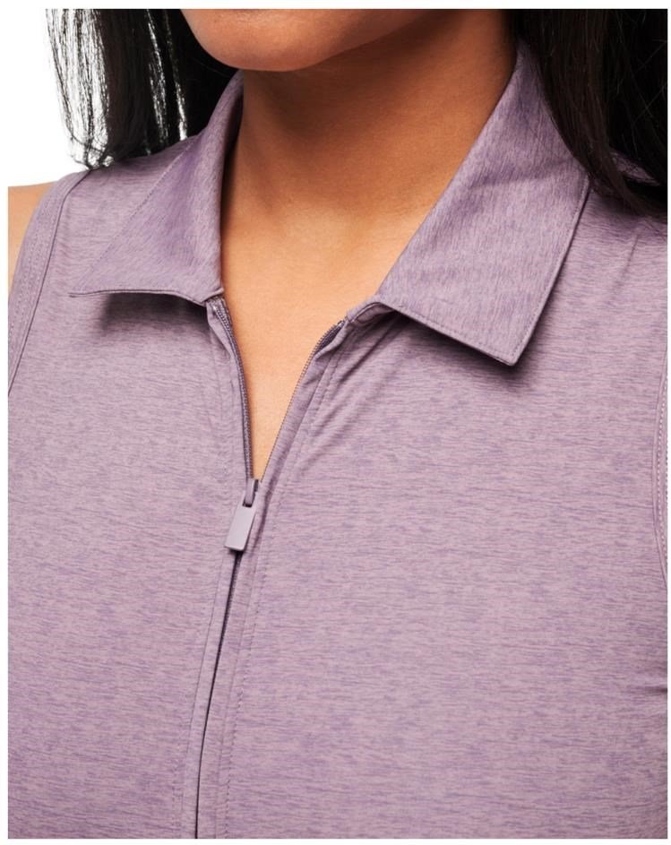 Travis Mathew Moveknit Sleeveless Polo damska sukienka, heather moonscape