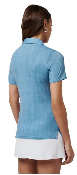 Travis Mathew Featherweight Active Printed damskie polo, smoke blue multi