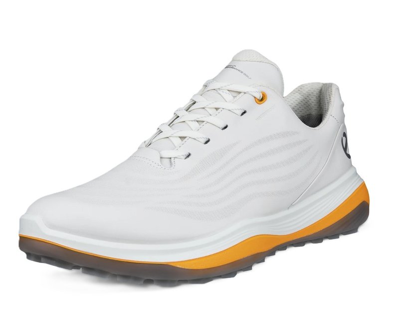 Ecco LT1 męskie buty golfowe, white/sunrise