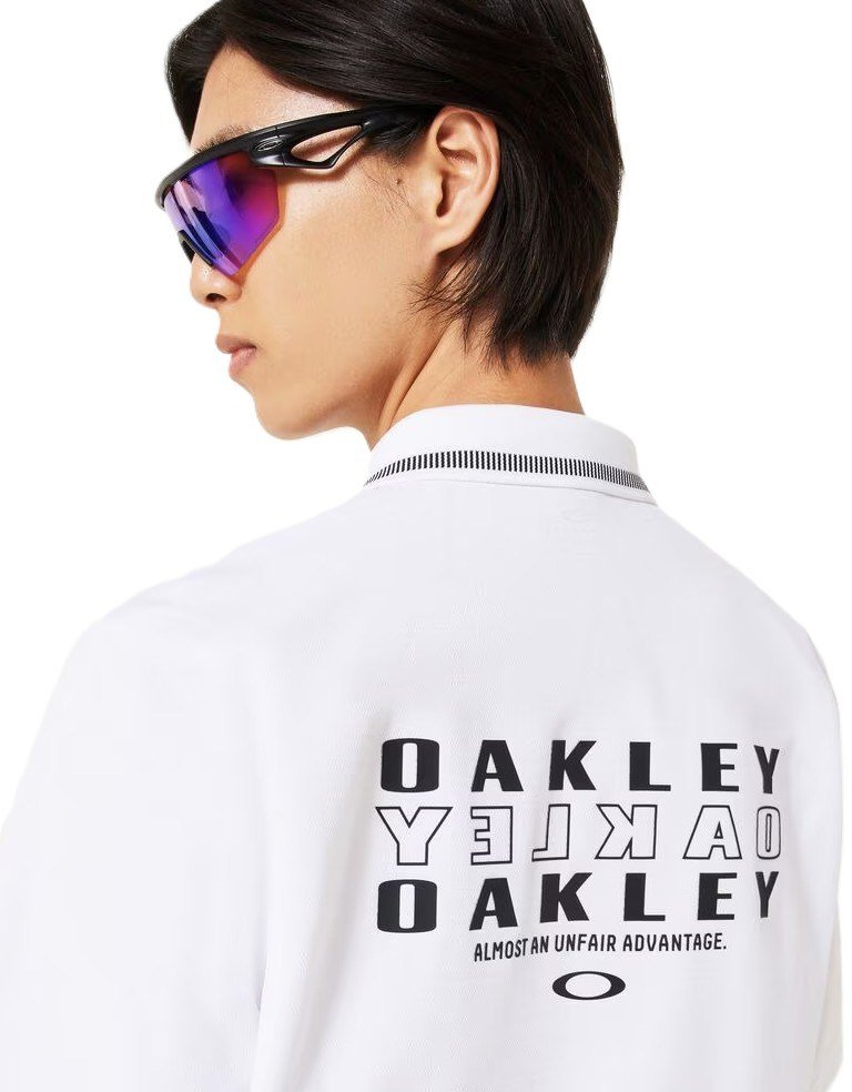 Oakley O-SYNC PACK ABSTRACT HEM męskie polo, białe