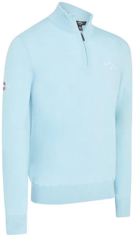 Callaway 1/4 Blended Merino męski sweter, niebieski