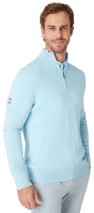 Callaway 1/4 Blended Merino męski sweter, niebieski