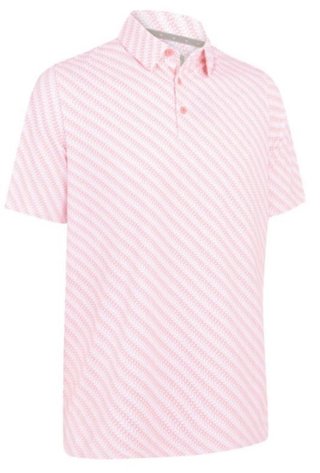 Callaway Twill Print męskie polo, strawberry pink