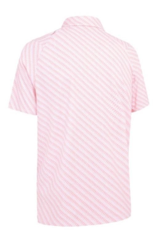 Callaway Twill Print męskie polo, strawberry pink