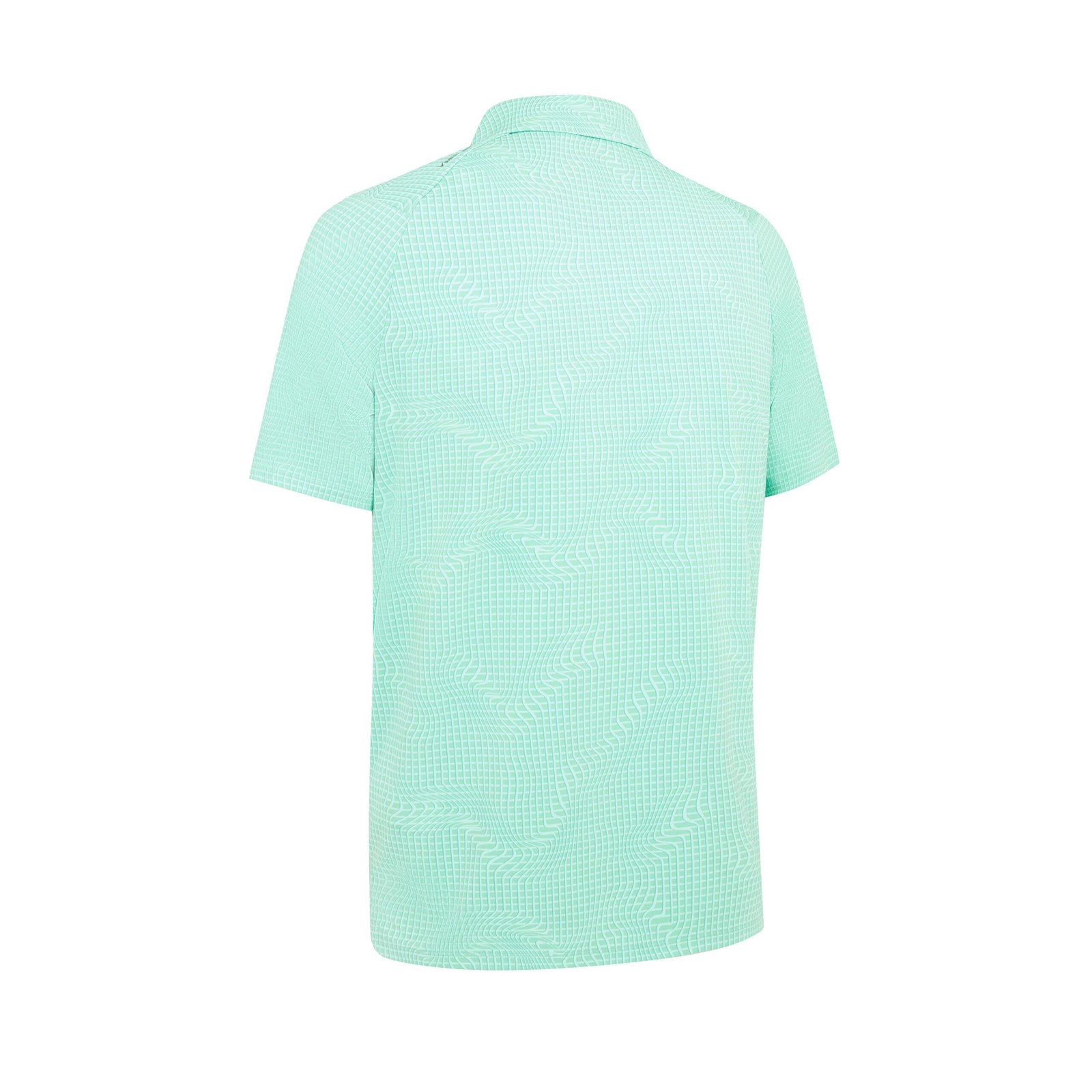 Callaway Warped Gingham Print męskie polo, neptune green