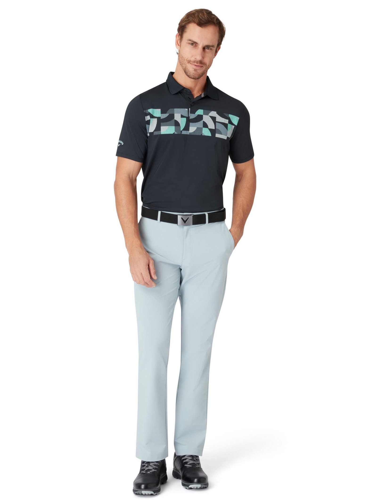 Callaway Optical ‘C’ męskie polo, caviar