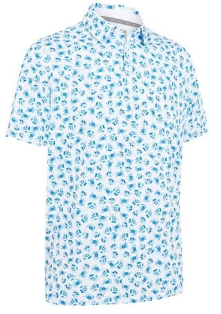 Callaway Crab Novelty Print męskie polo, białe