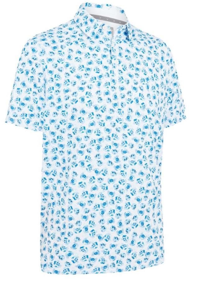 Callaway Crab Novelty Print męskie polo, białe