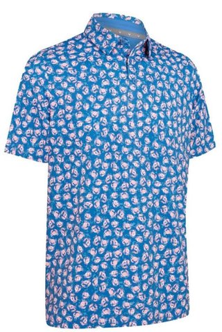 Callaway Crab Novelty Print męskie polo, galaxy blue