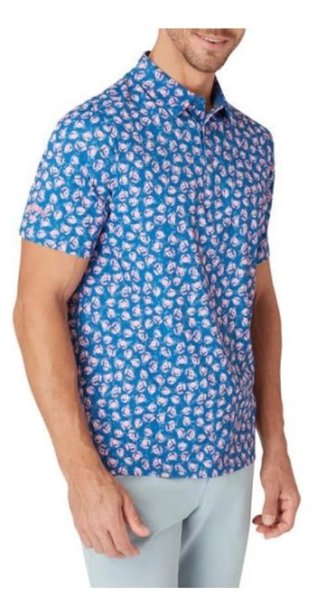 Callaway Crab Novelty Print męskie polo, galaxy blue