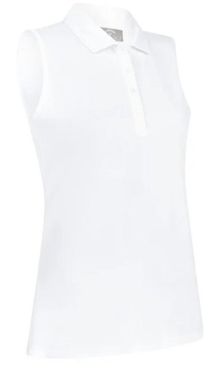 Callaway Tournament Sleeveless damskie polo, białe