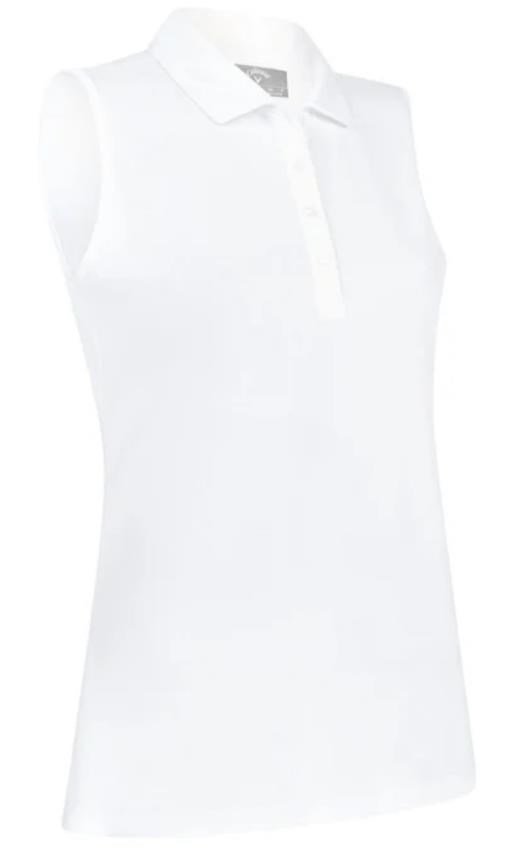 Callaway Tournament Sleeveless damskie polo, białe