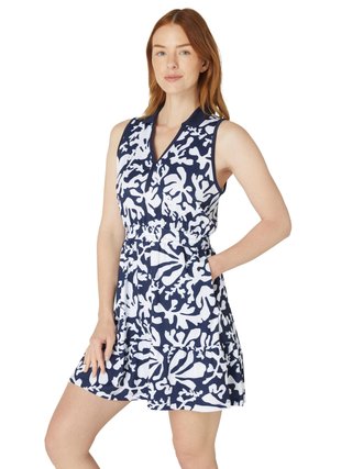 Callaway Abstract Floral damska sukienka, granatowa