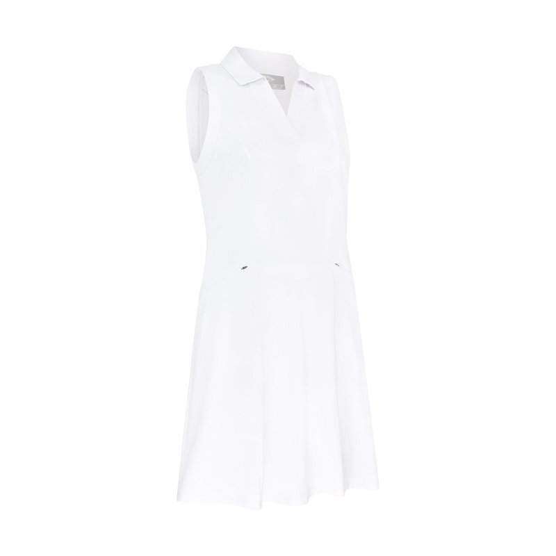 Callaway Flounce Dress with Mesh damska sukienka, biała