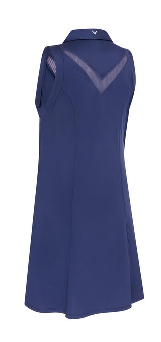 Callaway Flounce Dress with Mesh damska sukienka, granatowa