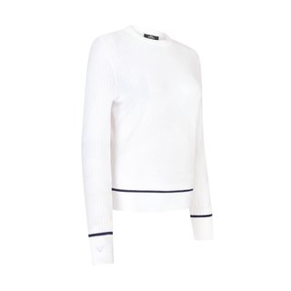 Callaway Chev sweater with Tipping damski sweter, bialy