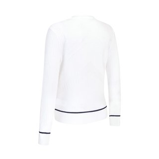 Callaway Chev sweater with Tipping damski sweter, bialy