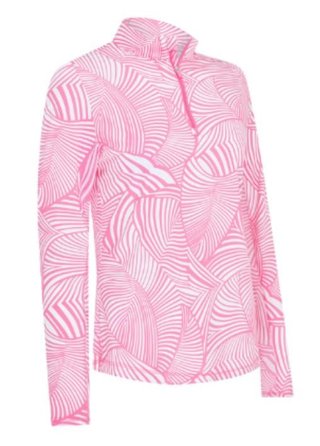 Callaway Stencil Floral damska bluza, cheeky pink
