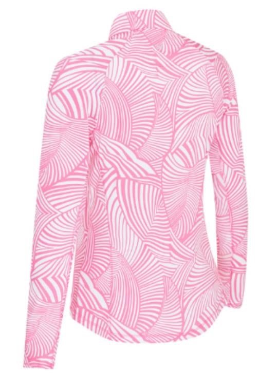 Callaway Stencil Floral damska bluza, cheeky pink