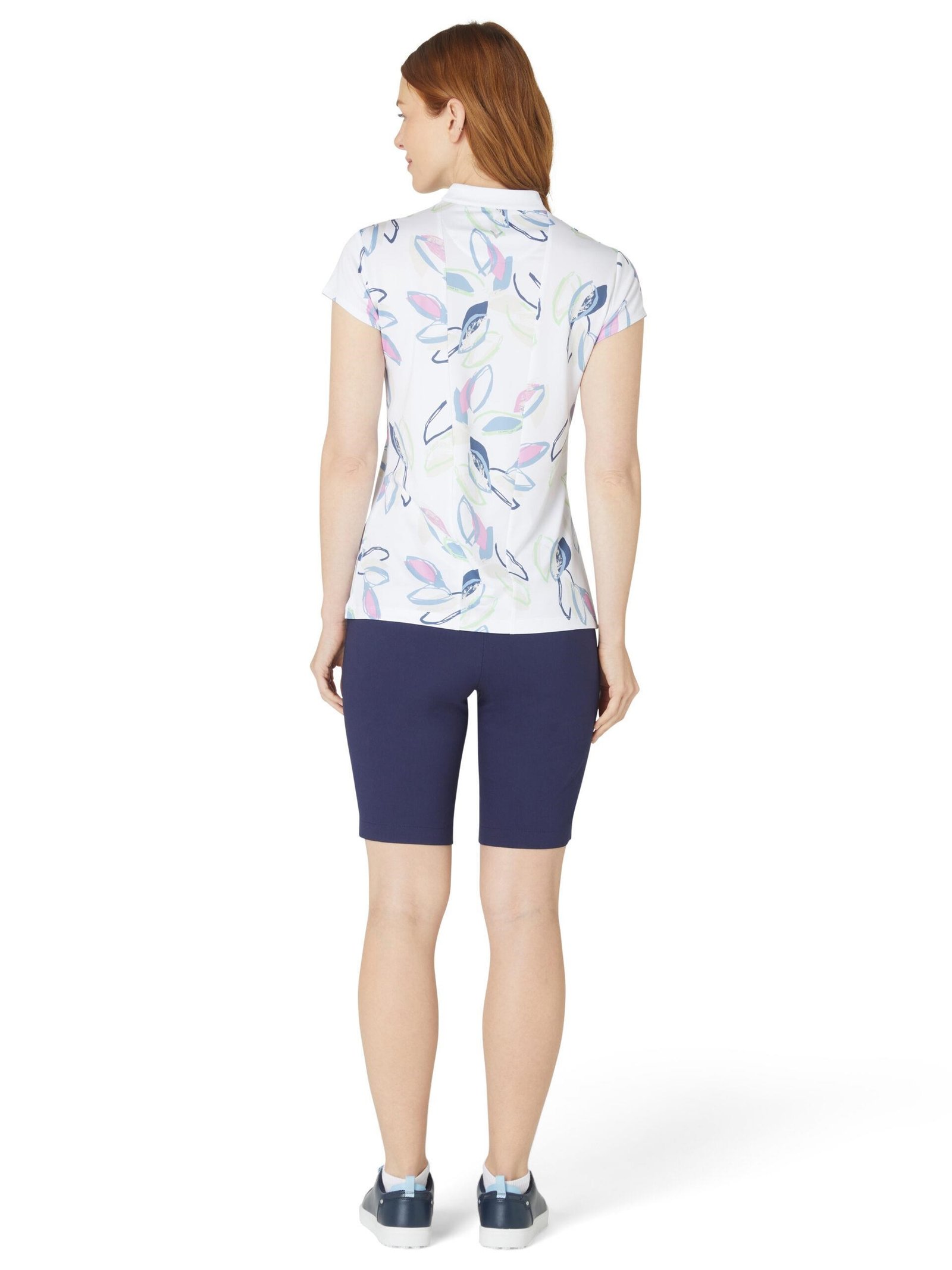 Callaway Linear Petals damskie polo, brilliant white