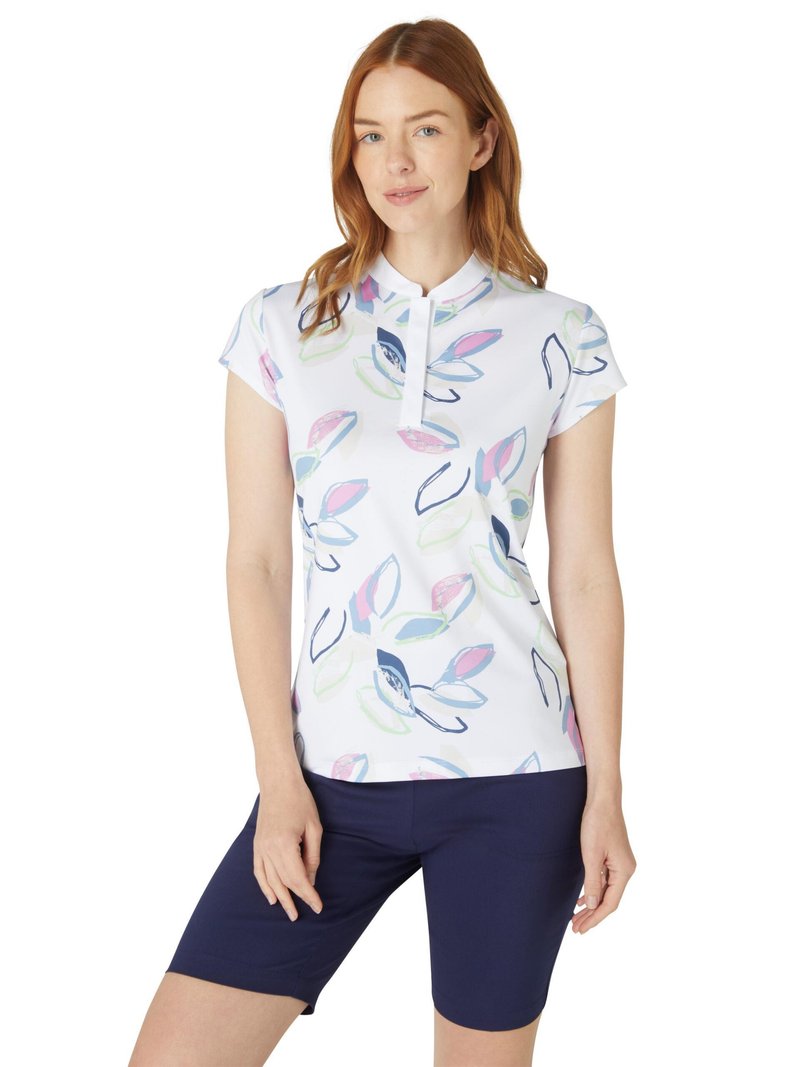 Callaway Linear Petals damskie polo, brilliant white