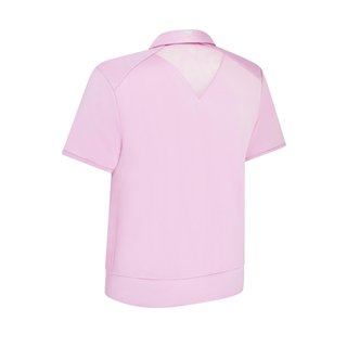 Callaway Waist Length Mesh Detail Short Sleeve damskie polo, różowe