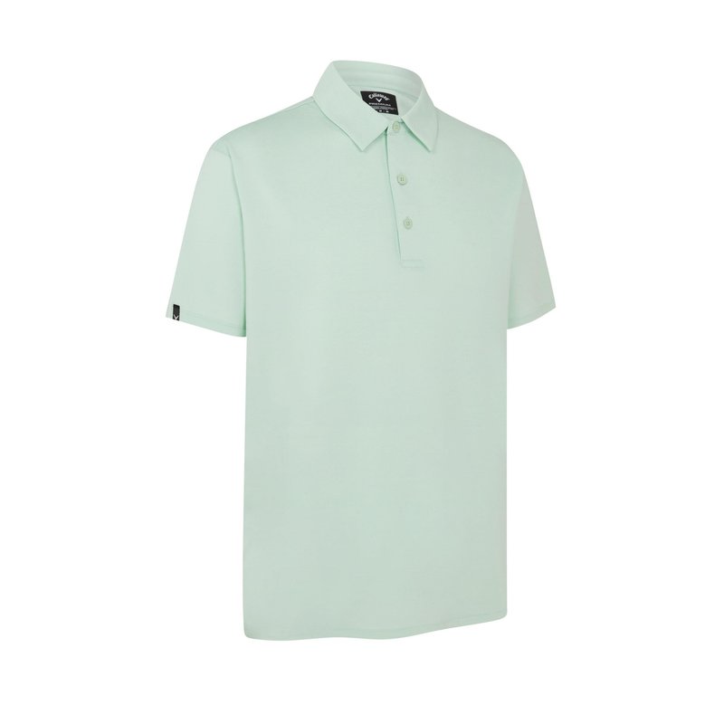 Callaway Premium Heathered męskie polo, birds egg green heather