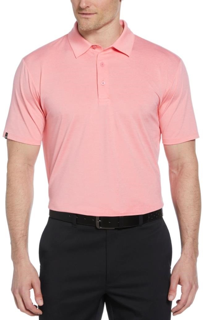 Callaway Premium Heathered męskie polo, strawberry pink heather