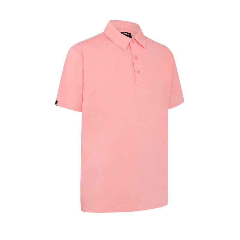 Callaway Premium Heathered męskie polo, strawberry pink heather