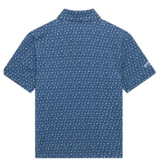 Callaway Dolphin Print dziecięce polo, peacoat