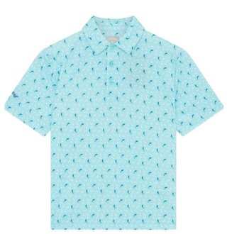 Callaway Dolphin Print dziecięce polo, blue radiance