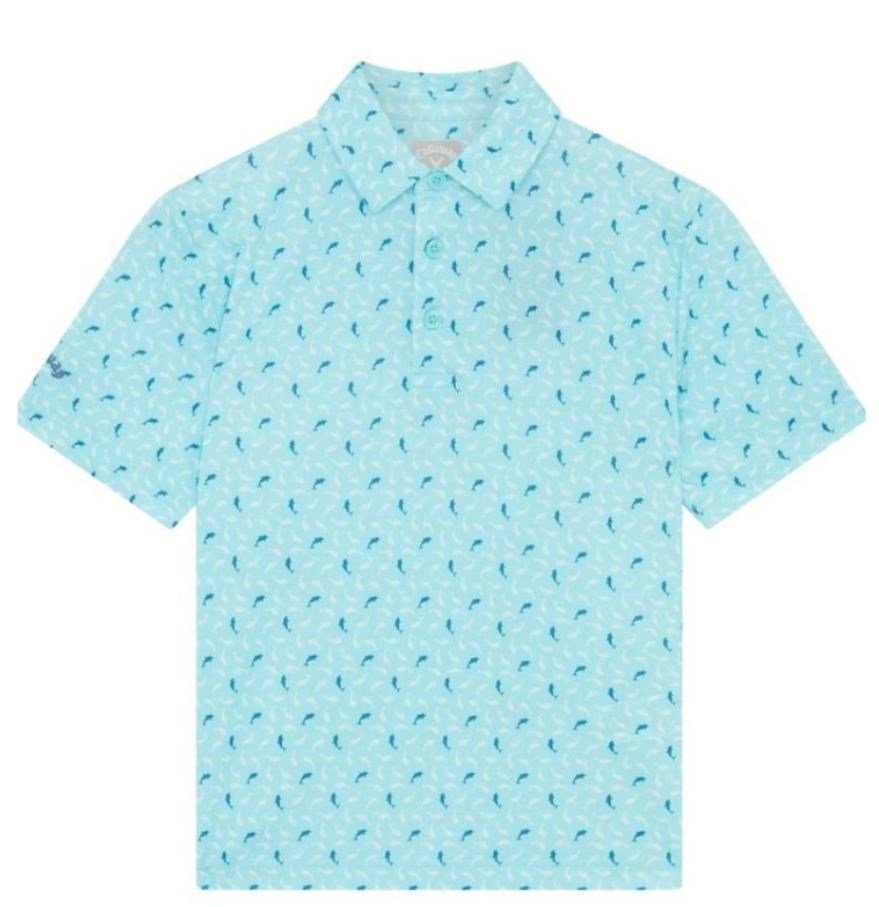 Callaway Dolphin Print dziecięce polo, blue radiance