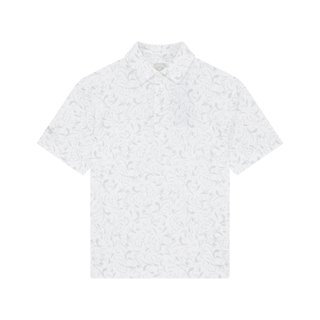 Callaway Floral Print dziecięce polo, białe