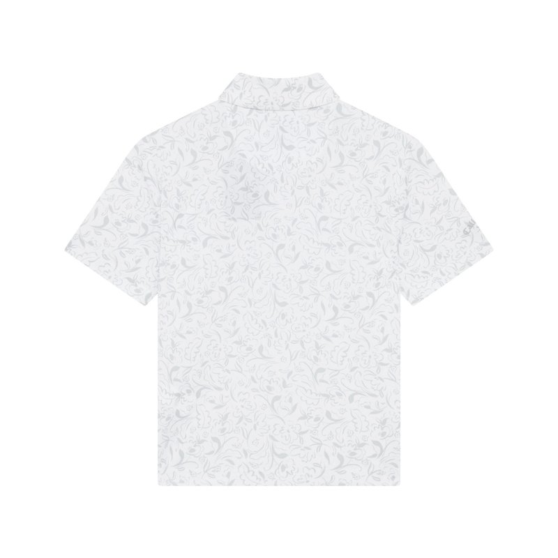 Callaway Floral Print dziecięce polo, białe