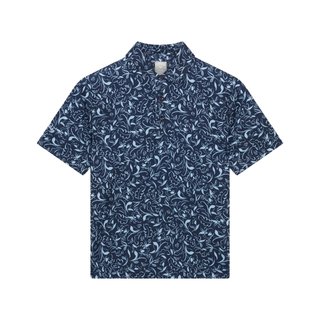 Callaway Floral Print dziecięce polo, granatowe