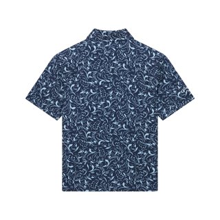 Callaway Floral Print dziecięce polo, granatowe