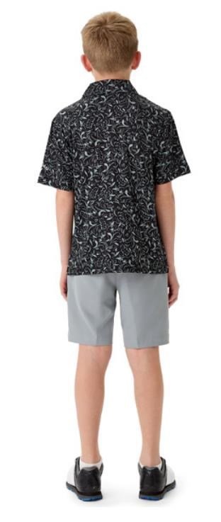 Callaway Floral Print dziecięce polo, granatowe