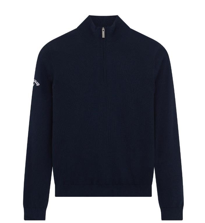 Callaway Junior 1/4 Zip sweter dla chłopców, navy blue