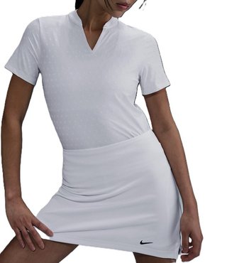 Nike Woman Dri-FIT Short-Sleeve Blade Jacquard damskie polo, białe