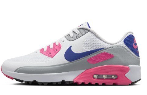 Nike AIR MAX 90 G unisex buty golfowe, white/laser pink/concord