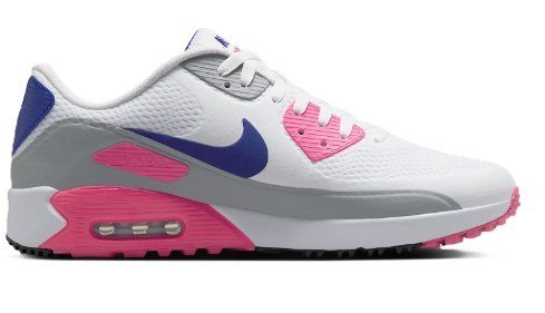Nike AIR MAX 90 G unisex buty golfowe, white/laser pink/concord