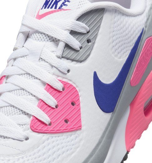 Nike AIR MAX 90 G unisex buty golfowe, white/laser pink/concord