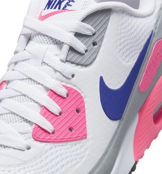 Nike AIR MAX 90 G unisex buty golfowe, white/laser pink/concord
