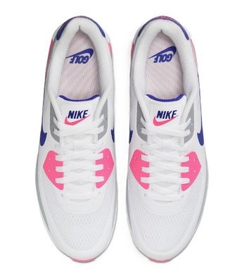 Nike AIR MAX 90 G unisex buty golfowe, white/laser pink/concord